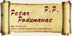 Petar Podunavac vizit kartica